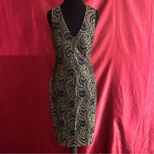 GUESS black & gold dress